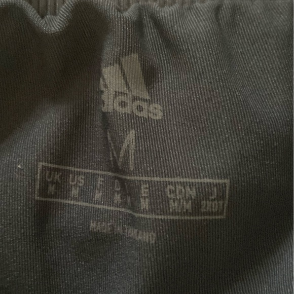 Adidas Navy Athletic Skirt Skort Graphic Trim Round Hem Zip Pocket Sz M - Picture 3 of 8